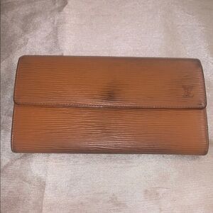 Louis Vuitton EPi Brown Leather Wallet GUC Authentic